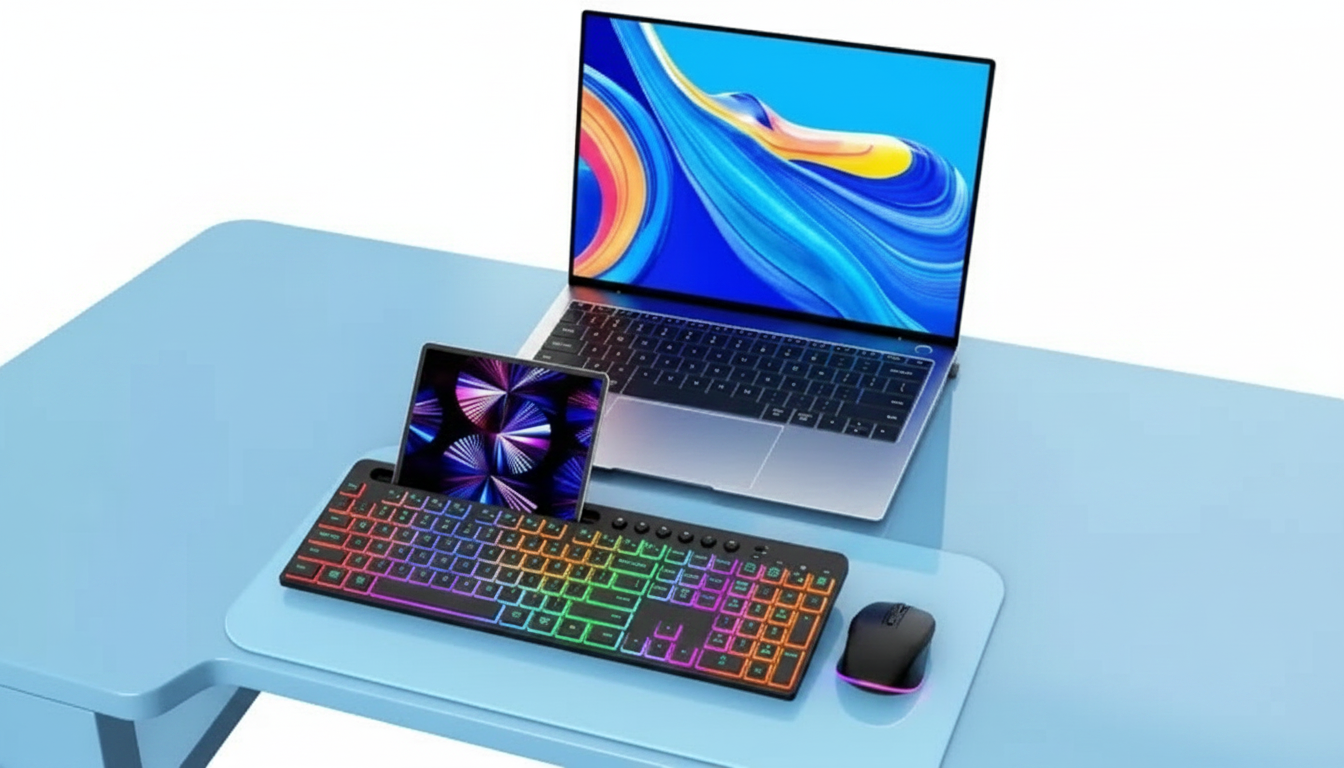 Mac Wireless RGB Keyboard & Mouse Combo: Clean Setup